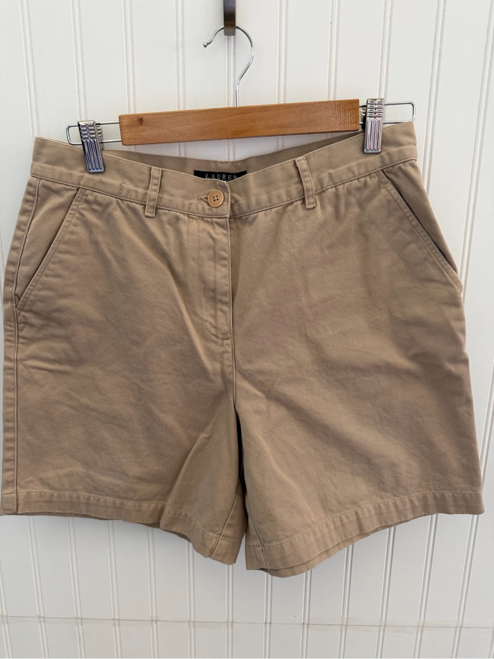 Lauren Ralph Lauren Khaki Women’s Chino Bermuda Shorts 8 Petite